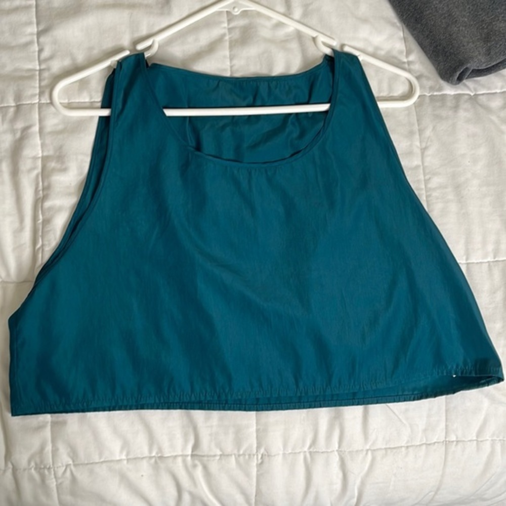american apparel teal crop tank